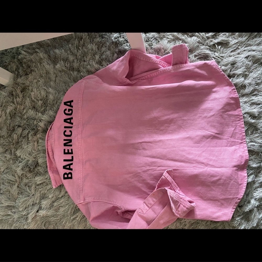 Balenciaga oversized denim shirt